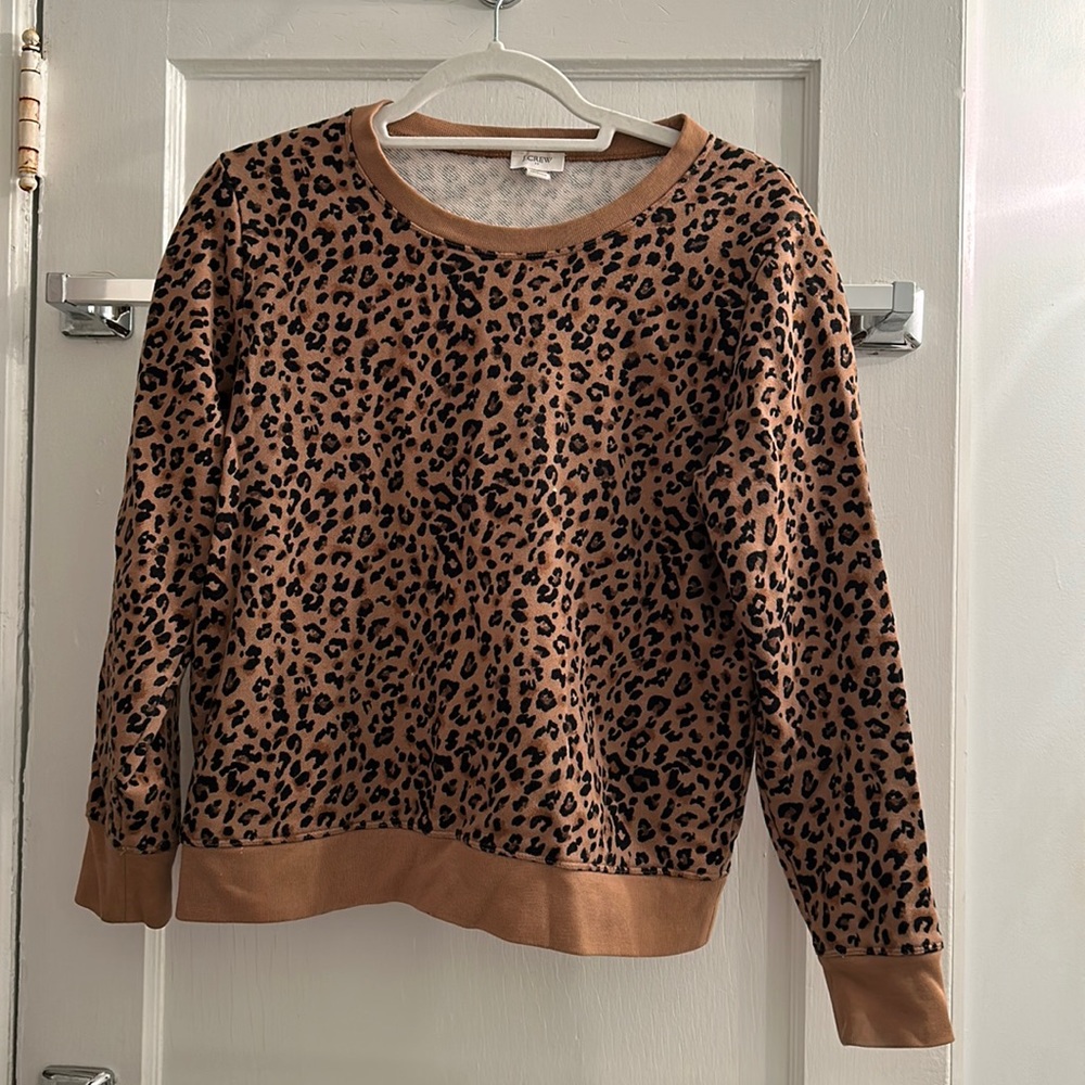 Jcrew animal print sweatshirt